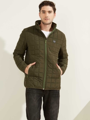 GUESS Active Nylon Puffer Men's Jackets Green | UK9403CHS