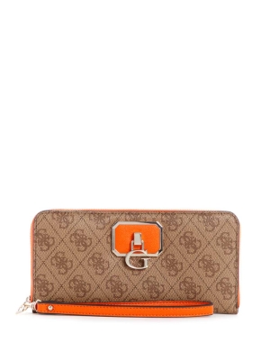 GUESS Alisa Zip-Around Women's Wallets Orange | UK5876HAK