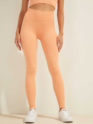 GUESS Alma Seamless Women's Leggings Light Orange | UK9856MED