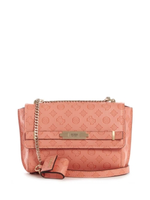 GUESS Bea Convertible Women's Crossbodies Coral | UK8743EAZ