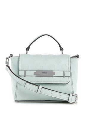 GUESS Bea Mini Top Handle Flap Women's Crossbodies Light Turquoise | UK3167DOA