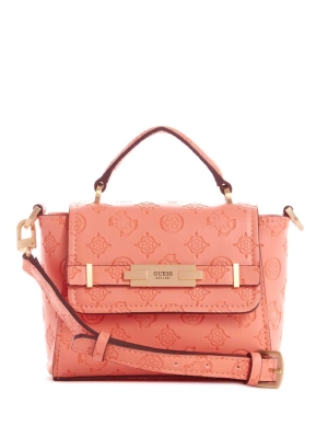 GUESS Bea Mini Top Handle Women's Crossbodies Coral | UK7029GSR