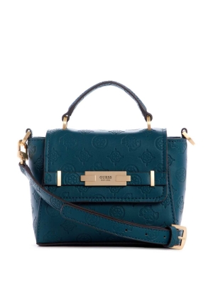 GUESS Bea Mini Top Handle Women's Crossbodies Deep Green | UK7203ISK