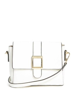 GUESS Cara Buckle Women's Crossbodies White | UK7891UHI