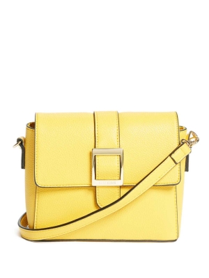 GUESS Cara Buckle Women's Crossbodies Yellow | UK5023FVE