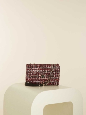 GUESS Cessily Tweed Convertible Women's Crossbodies Red Multicolor | UK9623RVA