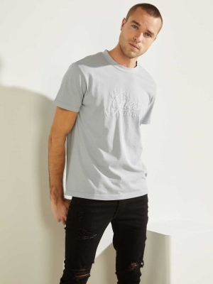 GUESS Classical Embroidered Logo Men's T-Shirts White | UK5946HVO