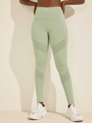 GUESS Cora Women's Leggings Green | UK0685GBE