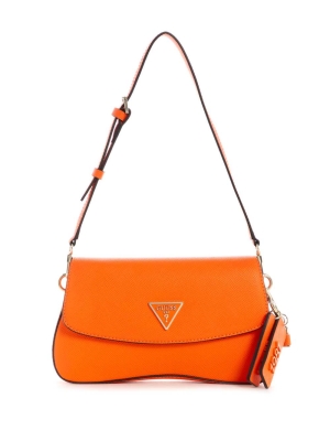 GUESS Cordelia Flap Women's Shoulder Bags Orange | UK2790MIT