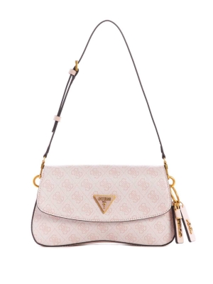 GUESS Cordelia Logo Flap Women's Shoulder Bags Pink White | UK0291XJM