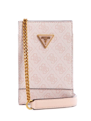 GUESS Cordelia Logo Phone Case Women's Wallets Pink White | UK9025AMU