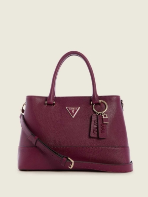 GUESS Cordelia Luxury Women's Satchels Burgundy | UK8601UMS