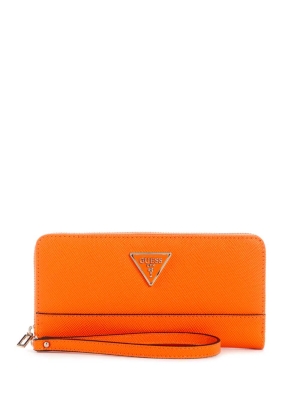 GUESS Cordelia Zip-Around Women's Wallets Orange | UK5084CFQ