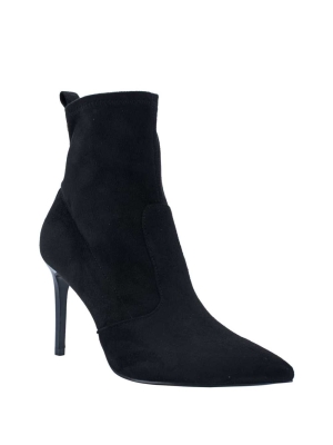 GUESS Dafina Faux-Suede Sock Women's Booties Black | UK3914JLG