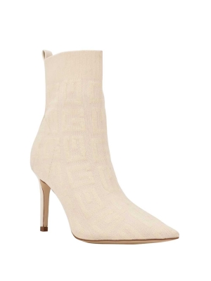 GUESS Dallyca G-Logo Sock Women's Booties White | UK4196XGH