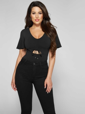 GUESS Darling Cutout Women's Bodysuit Black | UK3028BKO