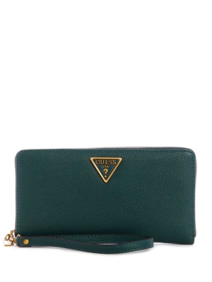 GUESS Destiny Check Organizer Women's Wallets Green | UK2439RKU