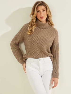 GUESS Doni Turtleneck Women's Sweaters Khaki | UK3084ANI