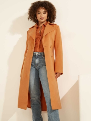 GUESS Dounia Trench Women's Coats Orange | UK9531GYZ