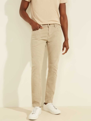 GUESS Dyed Skinny Men's Jeans Khaki | UK9647GKZ