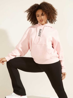 GUESS Eco Alisha Hooded Women's Sweatshirt Light Pink | UK2809BEN