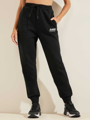 GUESS Eco Alisha Logo Women's Joggers Black | UK7596AJV