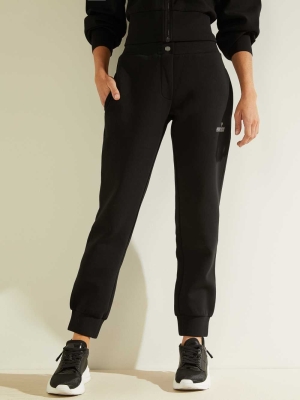 GUESS Eco Caren Women's Joggers Black | UK5104WUH