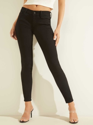 GUESS Eco Low-Rise Power Skinny Women's Jeans Wash | UK9283ZWK