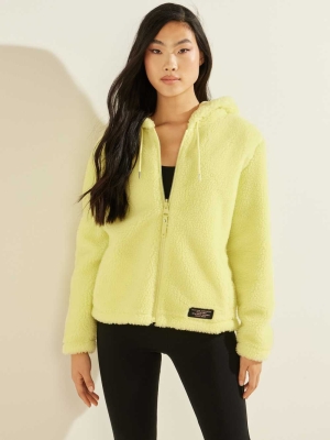 GUESS Eleanor Sherpa Women's Jackets Light Green | UK6710YRZ