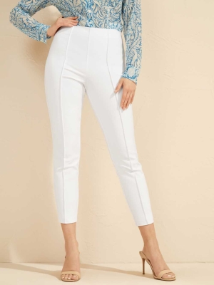 GUESS Elle High Waist Women's Pants White | UK0196GVB