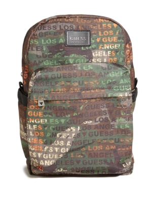 GUESS Elvis Women's Backpacks Camo Multicolor | UK9345GUC