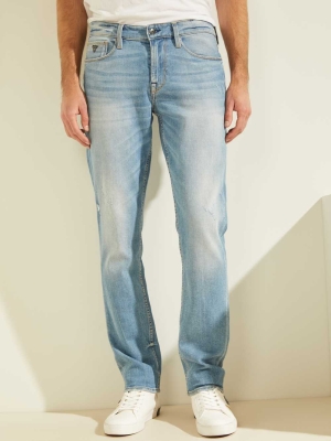 GUESS Faded Slim Tapered Men's Jeans Wash | UK7604NBV