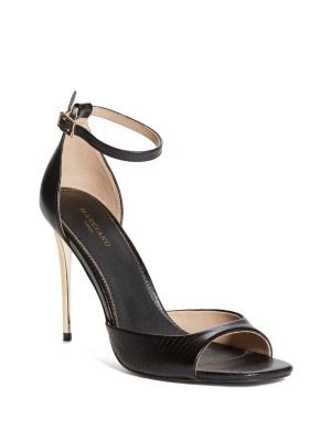 GUESS Heeled Peep-Toe Women's Heels Sandals Black | UK1954NJX