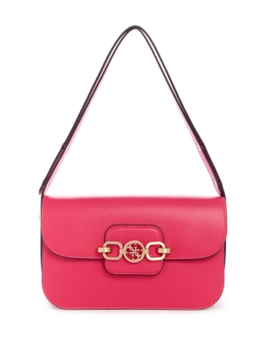 GUESS Hensely Convertible Women's Shoulder Bags Fuchsia | UK0657FOI