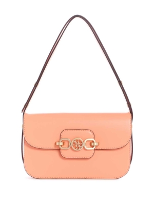 GUESS Hensely Convertible Women's Shoulder Bags Coral | UK0782LWU