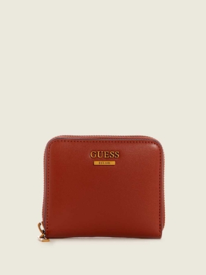 GUESS Hensely Small Zip-Around Women's Wallets Burgundy | UK3087PAD