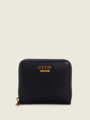 GUESS Hensely Small Zip-Around Women's Wallets Black | UK8510KAN