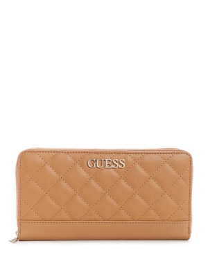 GUESS Illy Check Organizer Women's Wallets Beige | UK5308AGT