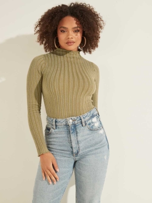 GUESS Isidora Sweater Top Women's Sweaters Green | UK7528CAV