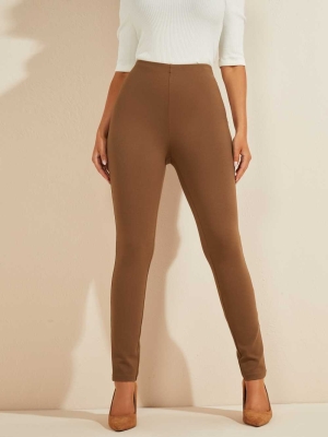 GUESS Jane Ponte Women's Leggings Brown | UK3291VRT