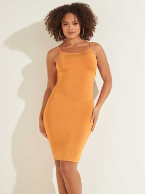 GUESS Jen Cutout Women's Dresses Apricot | UK7284GBM