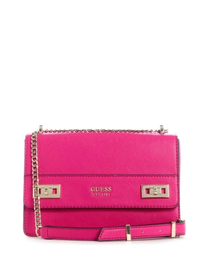 GUESS Katey Convertible Women's Crossbodies Fuchsia | UK0435ZJN