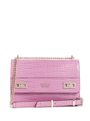 GUESS Katey Convertible Women's Crossbodies Fuchsia | UK8091FGJ