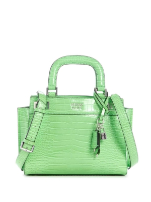 GUESS Katey Girlfriend Women's Satchels Green | UK3790DMV