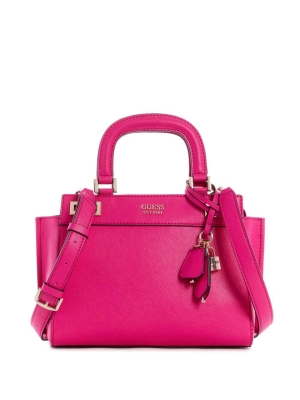 GUESS Katey Girlfriend Women's Satchels Fuchsia | UK7024OIN