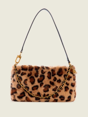 GUESS Katey Luxe Leopard Mini Women's Shoulder Bags Leopard | UK0679KQU