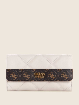 GUESS Katey Quilted Clutch Women's Wallets Grey Multicolor | UK3580IWO