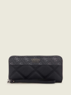 GUESS Katey Quilted Zip-Around Women's Wallets Wash | UK6324XZV