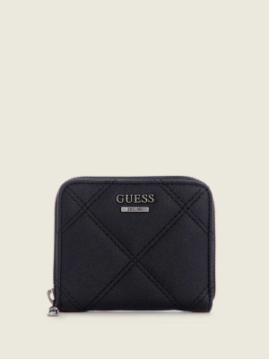 GUESS Katey Small Zip-Around Women's Wallets Wash | UK6297OKR