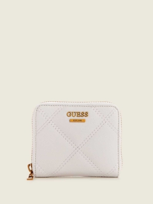 GUESS Katey Small Zip-Around Women's Wallets Grey Multicolor | UK6374YJW